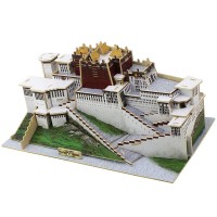Potala Palace - Palatul lui Dalai Lama -Puzzle 3D din lemn Robotime